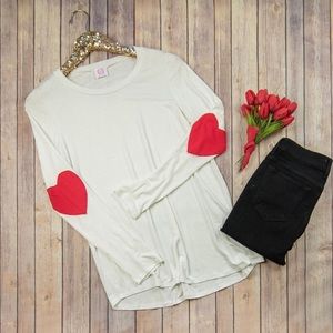 Heart sleeved Top